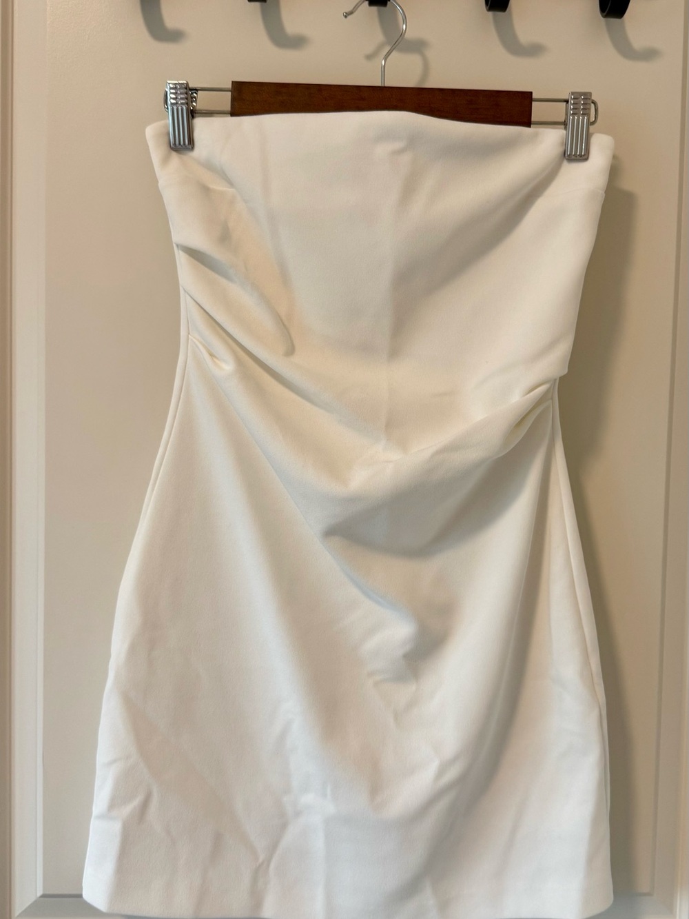Zara White Strapless Mini Dress